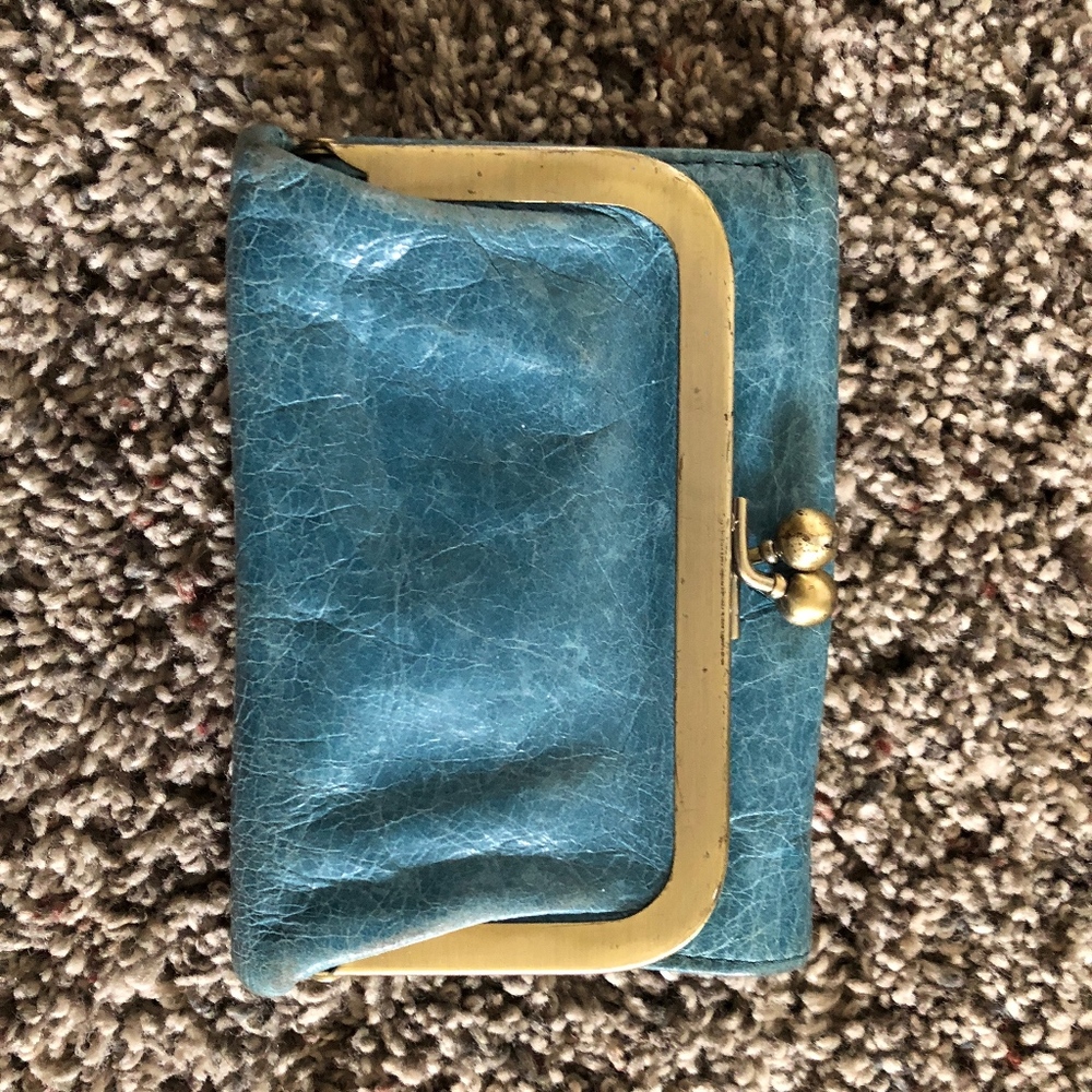 Hobo Blue Robin Leather Wallet